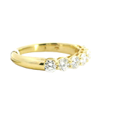 Elegant Diamond Bands 18K Yellow Gold Seven Stone 0.96 Carats Diamond Band