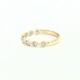 Elegant & Trendy 14K Yellow Gold 0.24 Carats Diamond Stackable Ring