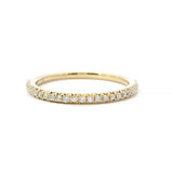 Elegant Diamond Bands 14K Gold Yellow Anniversary 0.15 Carats Diamond Anniversary Band