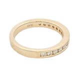 Elegant Diamond Bands 14K Yellow Gold Channel Set 0.50 Carats Diamond Stackable Band