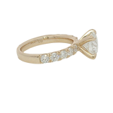 14K Yellow Gold 2.95 Carats Lab Grown Diamond Engagement Ring