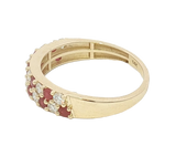 Bold & Elegant 14K Yellow Gold 0.50 Carats Ruby & 0.37 Carats Diamond Ring