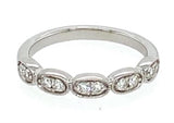 Elegant Diamond Bands 14K Gold White 1/4 Carats Diamond Anniversary Band