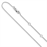 Elegant & Durable Designs 10K Gold White 0.80mm Baby Spiga Wheat Chain, 18 Inch Adjustable