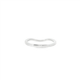 Elegant Diamond Bands 14K Gold White Contoured 0.15 Carats Diamond Anniversary Band