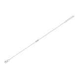Sophisticated & Timeless Diamond Bracelets 14K White Gold 0.04 Carats Diamond Infinity Bracelet - 7 Inch