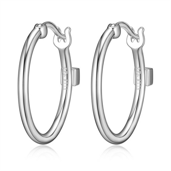 Sterling Silver Medium 20 MM Hoop Earrings