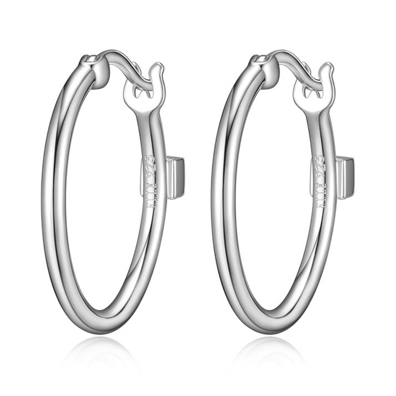 Sterling Silver Medium 20 MM Hoop Earrings