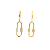 Classic & Contemporary 18K Yellow Gold 0.79 Carats Diamond Dangle Earrings