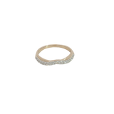 Elegant Diamond Bands 14K Yellow Gold 0.25 Carats Diamond Contoured Band