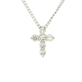 Elegant Diamond Necklaces & Pendants 14K White Gold White 0.46 Carats Diamond Cross Pendant