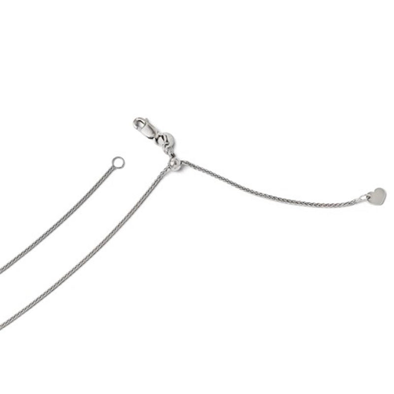 Elegant & Durable Designs 14K Gold 1.0mm White Wheat Chain, 22 Inch