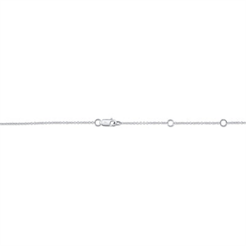 Elegant Diamond Necklaces 14K White Gold 0.28 Carats Diamond Station Necklace - 18 Inch