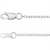 Elegant & Durable Designs 10K White Gold 1.3 MM Cable Chain - 18 Inch