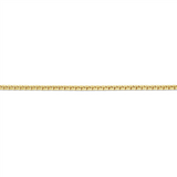 Yellow 14 Karat Gold 2.5mm Round Box Chain