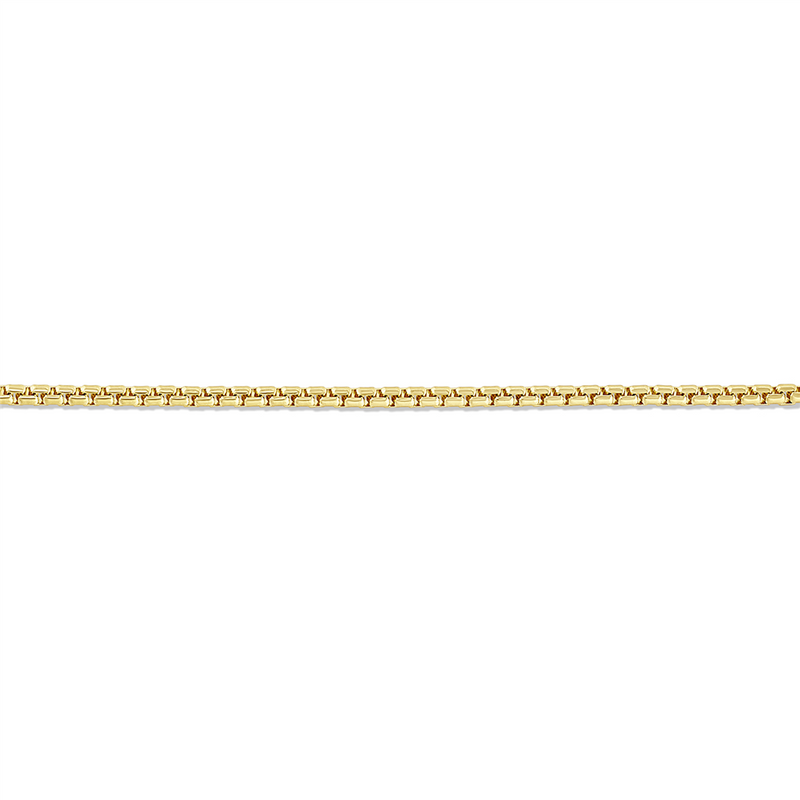 Yellow 14 Karat Gold 2.5mm Round Box Chain