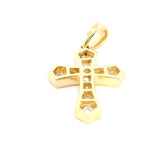 Elegant Diamond Necklaces & Pendants 18K Yellow Gold 0.31 Carats Diamond Small Cross Pendant
