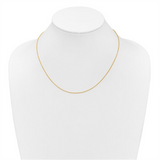 Elegant & Durable Designs 10K Gold Yellow 1.0mm Diamond Cut Wheat Chain, 18 Inch Adjustable