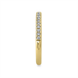 Elegant Diamond Bands 14K Yellow Gold Stackable 0.18 Carats Diamond Stackable Band