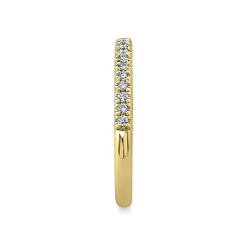 Elegant Diamond Bands 14K Yellow Gold Stackable 0.18 Carats Diamond Stackable Band