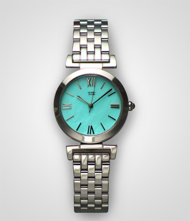 Murphy Pitard Signature Mother of Pearl Teal Dial Stainless Steel  Watch - Case Size 30.2MM