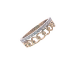 Two-Toned 14 Karat Gold 0.27 Carats Diamond Fashion Link Band