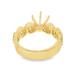Elegant Diamond Mountings 18K Yellow 0.95 Carats Diamond Semi Mount Ring