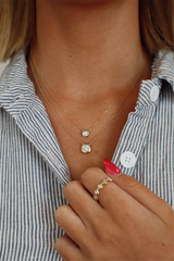 Elegant Diamond Necklaces 14K Gold Yellow 0.31 Carats Diamond Drop Pendant Necklace - 18 Inch