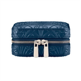 WOLF X LIBERTY All Over Ianthe Small Travel Jewelry Zip Case - Navy