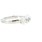 Elegant Diamond Bands 18K White Gold Oval Cut 1.58 Carats Diamond Band
