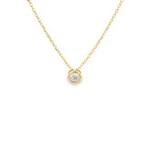 Elegant Diamond Necklaces 14K Yellow Gold 0.41 Carats Diamond Solitaire Necklace - 17 Inch
