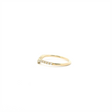 14K Yellow Gold Diamond Contoured Anniversary Band, 0.25ctw