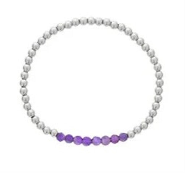 Amethyst Bead Bracelet