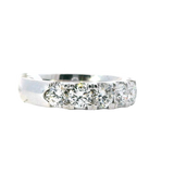 Elegant Diamond Bands 18K White Gold 1.83 Carat Diamond 7 Stone Band