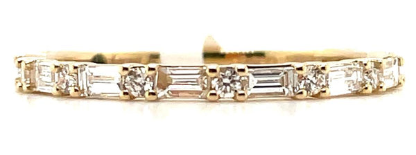 Yellow 14 Karat Gold 0.5 Carats Diamond Stackable Band