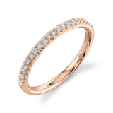 Elegant Diamond Bands 14K Rosé Gold 0.18 Carats Diamond Stackable Band