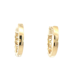 Classic & Contemporary 14K Yellow Gold 0.98 Carat Diamond Medium Hoop Earrings