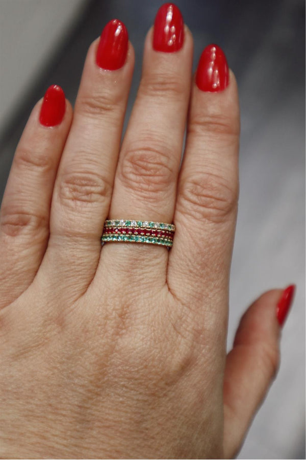 Murphy Pitard Exclusive Yellow 14 Karat Gold 0.26 Carats Emerald Stackable Band