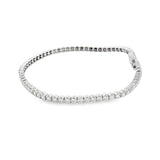 Sophisticated & Timeless Diamond Bracelets 14K White Gold 1.25 Carats Black Diamond & 1.0 Carat White Diamond Tennis Bracelet - 7 Inch