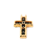 Elegant Diamond Necklaces & Pendants 18K Rosé Gold 0.70 Carats Black & White Diamond Cross Pendant