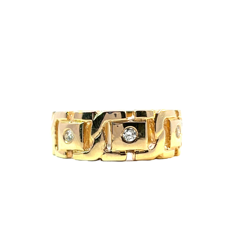 Yellow 14 Karat Gold 0.15 Carats Diamond Ring
