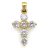 Elegant Diamond Necklaces & Pendants 18K Gold Yellow 1.42 Carats Medium 24x14mm Diamond Cross Pendant