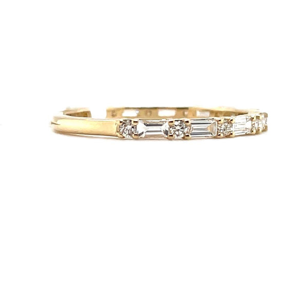 Yellow 14 Karat Gold 0.5 Carats Diamond Stackable Band