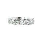 Elegant Diamond Bands 18K White Gold 1.83 Carat Diamond 7 Stone Band