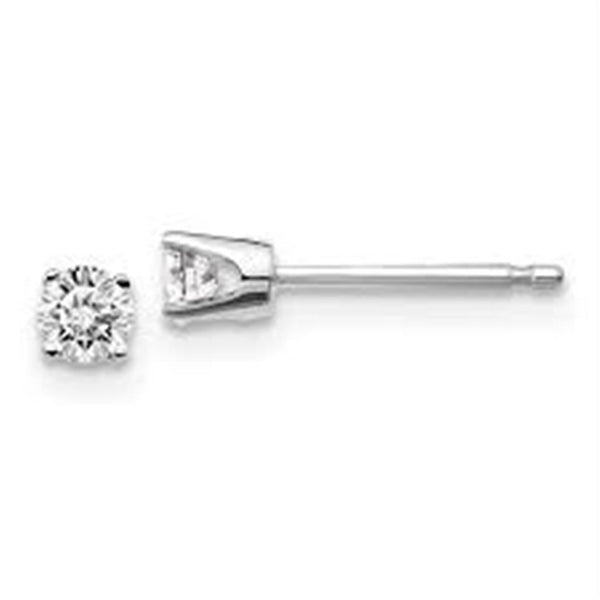 White 14 Karat Gold 0.18 Carats Diamond Stud Earrings
