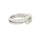 Elegant & Trendy 14K White Gold 0.40 Carats Diamond Flexible Bypass Ring