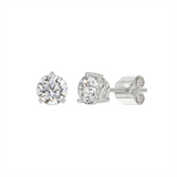 Classic & Contemporary 14K White Gold Lab Grown 1.0 Carat Diamond Stud Earrings