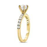 Yellow 14 Karat Gold 0.42 Carats Diamond Semi-Mount Engagement Ring