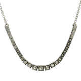 Elegant Diamond Necklaces 18K White Gold 1.30 Carats Diamond Flexible Bar Necklace - 18 Inch