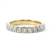 Elegant Diamond Bands 10K Gold Yellow Stackable 3/4 Carats Diamond Anniversary Band